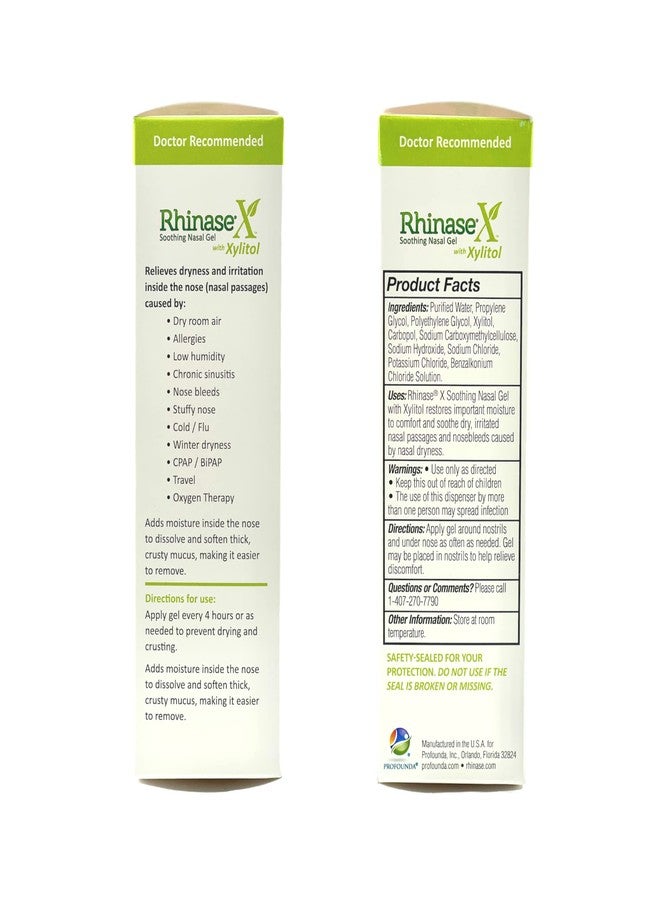 Rhinase X Nasal Gel | Less Sneezing, Itchiness, Nasal drip and Congestion | Mores Than Just Saline | Now with Xylitol | Long Lasting Symptom Relief from Nasal Dryness | (1 oz.) - Image 2